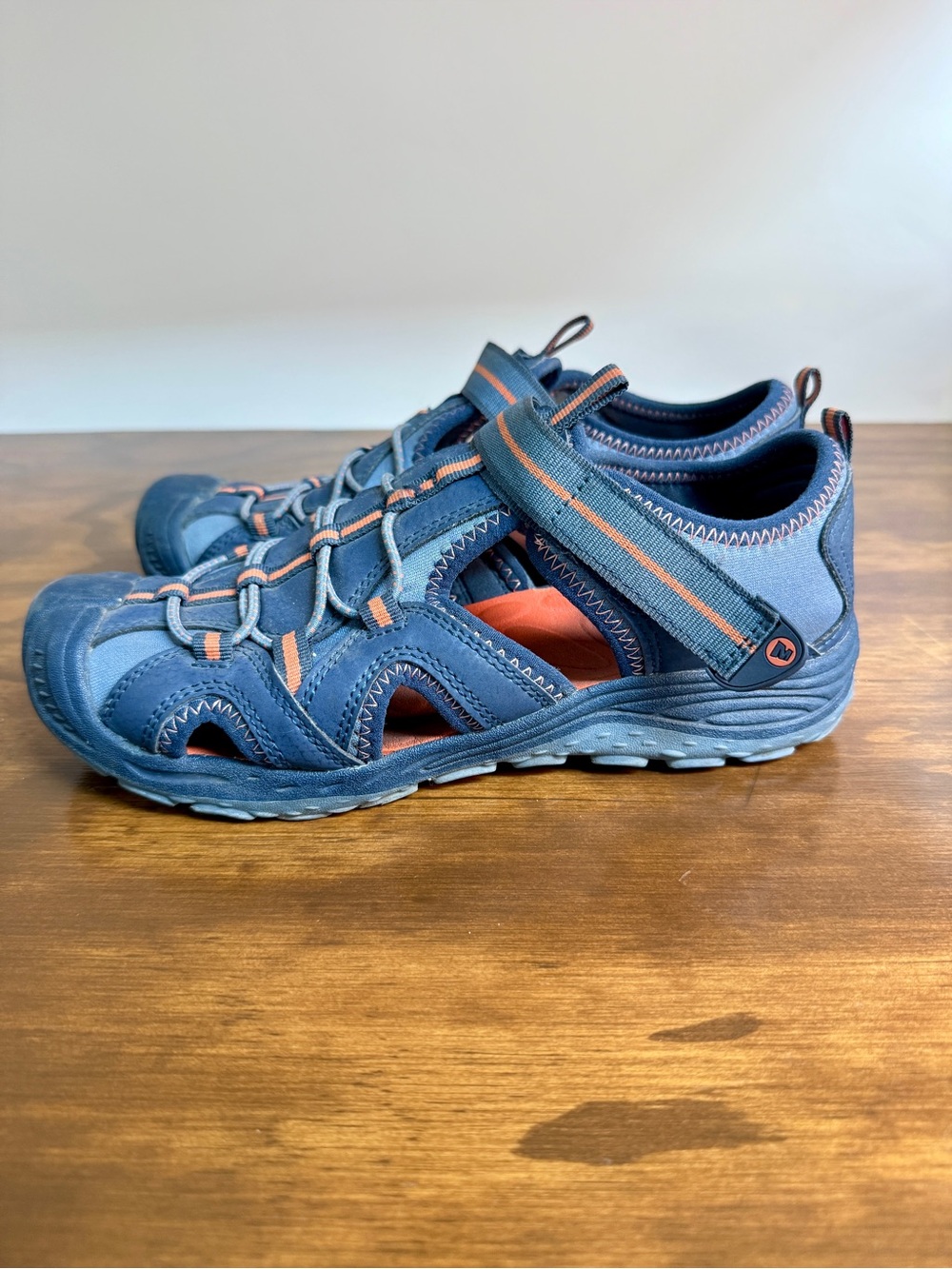 Kids Merrell Navy Orange H2O Hiking Sandal